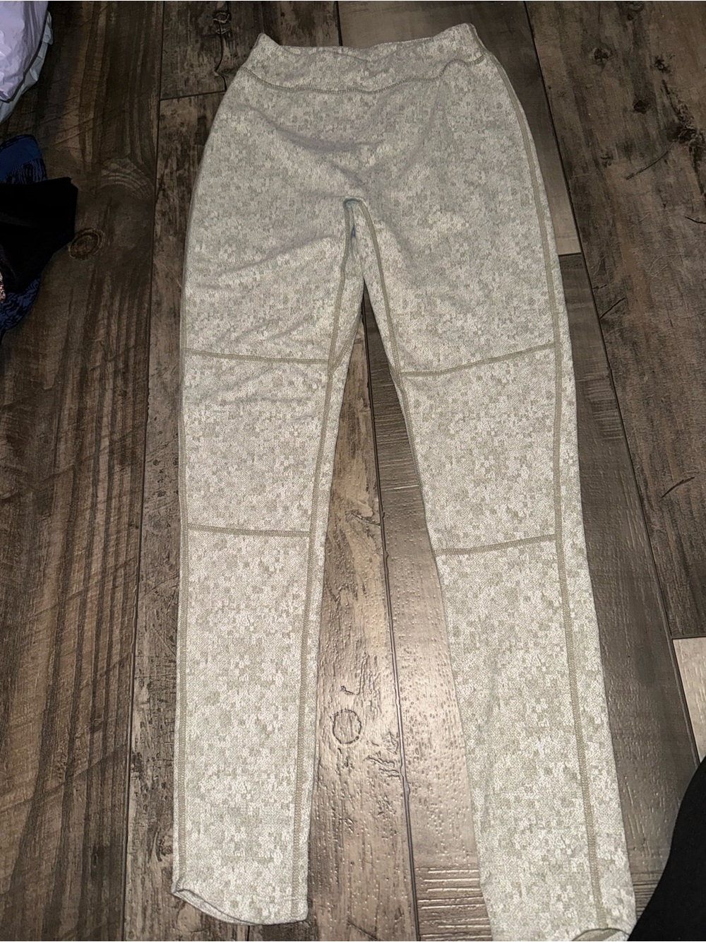 Gymshark Light Cream Patterned High-Waist Leggings